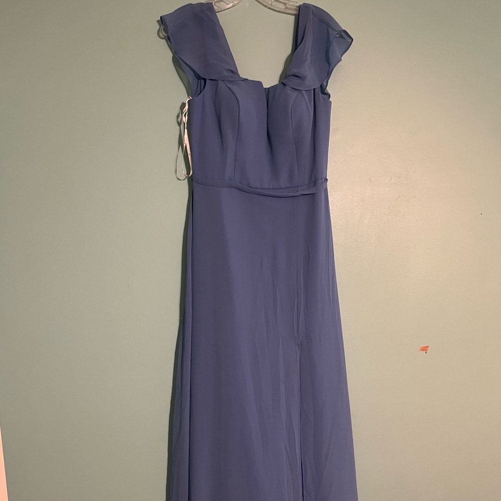 AW Bridal dusty blue dress